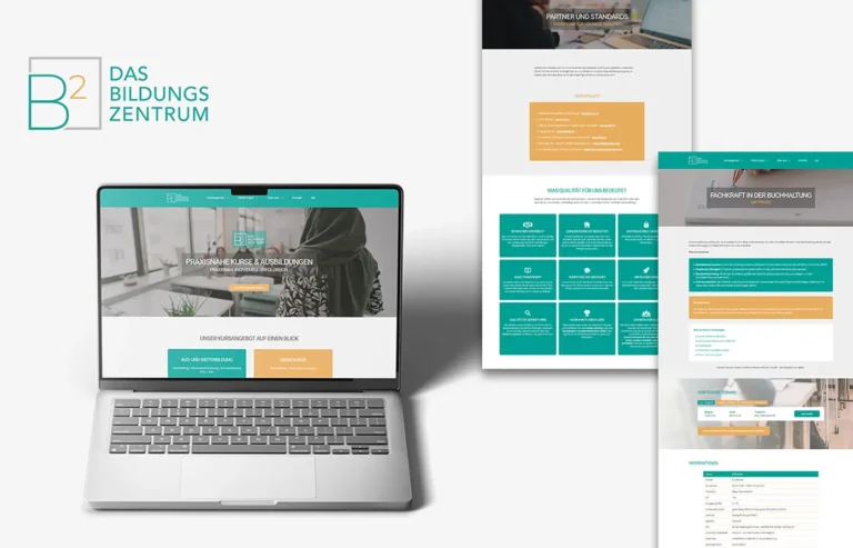 Webdesign für B2 Bildungszentrum – moderner Look & volle Funktionalität